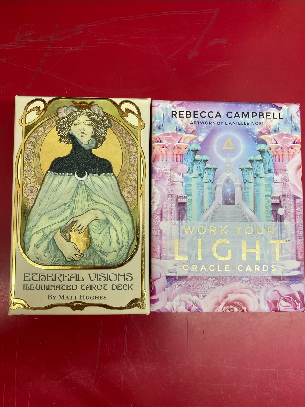 Ethereal Visions Tarot Cards & Work Your Light Oracle Cards Both Missing 1 Card